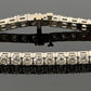 14K White Gold Natural Round Diamond Tennis Bracelet 9.80 ctw 7" G-H VS-SI by Devine & Co — profile view