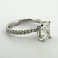 Platinum Solitaire Diamond Engagement Ring Natural Radiant 2.50ct F/VS2 GIA Sz 7 by Devine & Co — stone detail