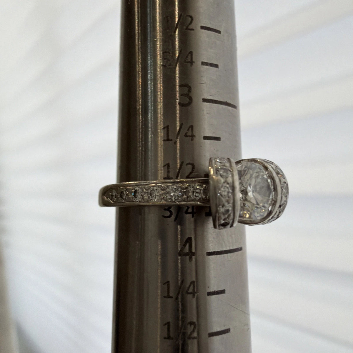 Authentic Tiffany & Co. Platinum Diamond Ribbon Ring 0.41ct F VS1 Size 3.5