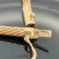14K Yellow Gold Natural Diamond Bezel Necklace Woven Mesh Chain 18"