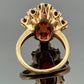 Vintage 14K Gold Garnet Cluster Ring Fishtail Setting Size 5 Estate 7.50g