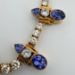 Custom Michael Sherman 18K Gold Natural Tanzanite and Diamond Necklace
