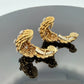 David Webb Signed 18K Gold Platinum Diamond Hoop Clip Earrings 18.68g