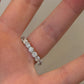 18K White Gold Diamond Eternity Trellis Band Round Brilliant 3.39ctw G-H-I SI by Devine & Co — stone detail