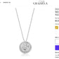 Graziela 18K White Gold Diamond Round Pizza Pendant Natural Diamonds 16" 0.75CTW by Devine & Co — stone detail