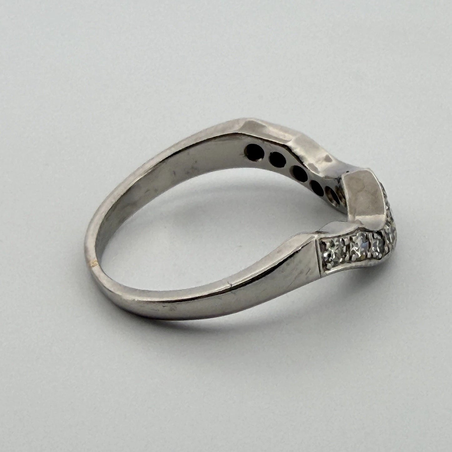 Antique Palladium Diamond Bridal Set OEC Transitional Cut Ring Size 8 1.90CTW