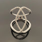 14K White Gold Freeform Open Diamond Ring 0.48CTW Round Brilliant Pave Size 7 by Devine & Co — close-up
