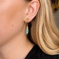 Vintage 14K Gold Jade Drop Earrings Chinese 福 Symbol Disc 5.35g Estate
