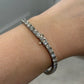 14K White Gold Natural Round Diamond Tennis Bracelet 9.80 ctw 7" G-H VS-SI by Devine & Co — front view