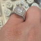 GIA Certified 1.90ct Natural Cushion Cut Diamond Double Halo Engagement Ring Plt
