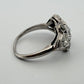 Antique Palladium Diamond Bridal Set OEC Transitional Cut Ring Size 8 1.90CTW