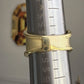 Handmade 18K Yellow Gold Sapphire Diamond Ring Wide Band Size 9 Estate 13g