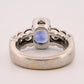 Natural Oval Sapphire Diamond Ring 18K Gold 2.75ctw Sapphire 1.00ctw Dia Sz 5 by Devine & Co — profile view