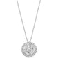 Graziela 18K White Gold Diamond Round Pizza Pendant Natural Diamonds 16" 0.75CTW by Devine & Co — band detail