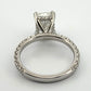 Platinum Solitaire Diamond Engagement Ring Natural Radiant 2.50ct F/VS2 GIA Sz 7 by Devine & Co — band detail
