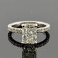 Platinum Solitaire Diamond Engagement Ring Natural Radiant 2.50ct F/VS2 GIA Sz 7 by Devine & Co — side view