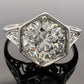 Antique Platinum 1.80ct Old European Cut Diamond Ring Art Deco Size 8