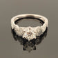 14KW Gold Diamond Engagement Ring EGL 0.80ct G/VS1, Pave Twist Shoulders 0.54ct by Devine & Co — setting detail