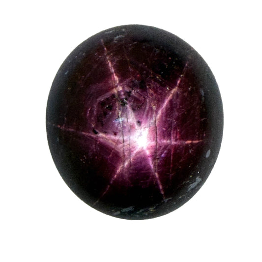 23.48 Carat Natural Oval Cabochon Star Ruby GIA Certified No Heat With Ring Mold, main view