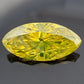 Loose GIA 1.33CT Fancy Vivid Greenish Yellow Diamond I2 Treated Marquise