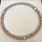 14K Rose & White Gold Opal Diamond Necklace 37.50CTW 55.98g NWT