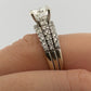 14K White Gold 1.30ct I2, H Round Brilliant Diamond Pave Engagement Ring Size 6.75