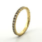 Consignment - Simon G 18K Yellow Gold Eternity .89CTW Round Natural Diamonds Band Ring Sz 7.25 - 18k gold, yellow gold, di...
