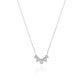 Scallop Droplette Necklace in Sterling Silver & Cubic Zirconia - Devine & Co.