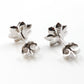 Succulent Post Stud Earrings 9mm Rhodium Plated Sterling Silver - Devine & Co.