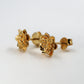 Succulent Post Stud Earrings 9mm Yellow Plated Sterling Silver - Devine & Co.