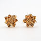 Succulent Post Stud Earrings 9mm Yellow Plated Sterling Silver - Devine & Co.