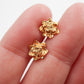 Succulent Post Stud Earrings 9mm Yellow Plated Sterling Silver - Devine & Co.