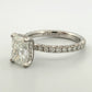 Consignment - Platinum Solitaire Diamond Natural Radiant 2.50ct F/VS2 GIA Engagement Ring Size 7 - platinum, diamond, ring...
