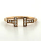 Consignment - Tiffany & Co. 18K Rose Gold 0.13 CTW T Diamond Wire Ring Size 7 - 18k gold, rose gold, diamond, ring - Devin...