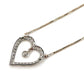 Vintage 1.05CTW Old European Cut Natural Diamond Pave Open Heart Dangle Necklace - Devine & Co.