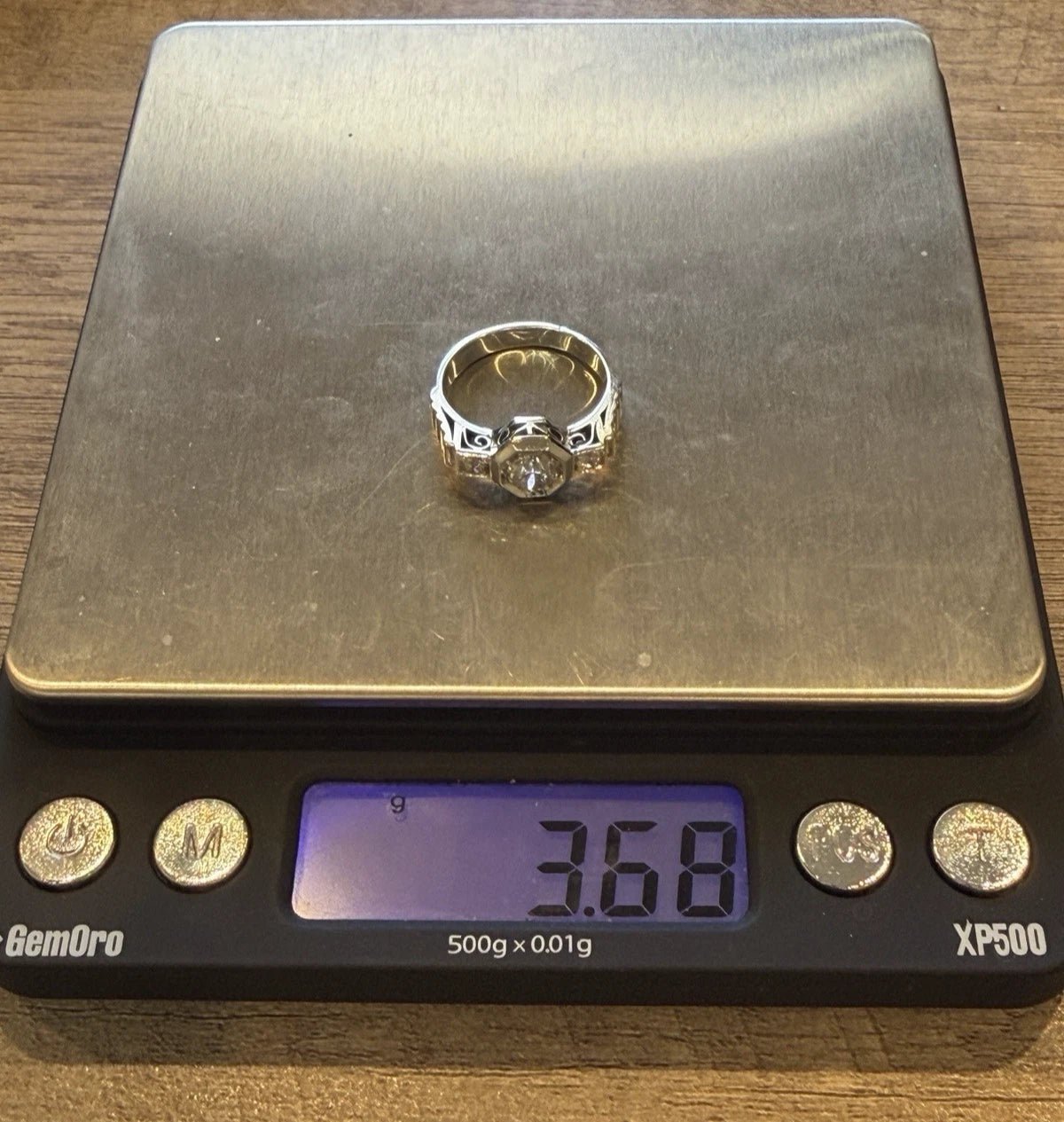 Vintage 14K White Gold Old European Cut Diamond Ring 0.60 CTW Size 6.25 Estate - Devine & Co.