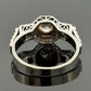 Vintage 14K White Gold Old European Cut Diamond Ring 0.60 CTW Size 6.25 Estate - Devine & Co.