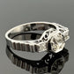 Vintage 14K White Gold Old European Cut Diamond Ring 0.60 CTW Size 6.25 Estate - Devine & Co.