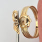 Vintage Hamilton 14K Yellow Gold Hidden Watch Bracelet Florentine Leaf Diamonds - Devine & Co.