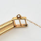 Vintage Hamilton 14K Yellow Gold Hidden Watch Bracelet Florentine Leaf Diamonds - Devine & Co.