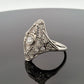 Vintage Platinum Diamond Ring 0.65CTW Old European Cut Filigree Size 6 - Devine & Co.