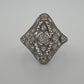 Vintage Platinum Diamond Ring 0.65CTW Old European Cut Filigree Size 6 - Devine & Co.