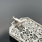 Vintage Platinum Pendant 1.60ctw 13.61g Art Deco Style Natural Diamond Brooch - Devine & Co.