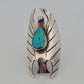 Vintage Sterling Silver Eagle Ring with Turquoise Size 7 - Devine & Co.