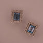 Custom 14K White Gold Natural Aquamarine & Diamond 46CTW Necklace Earring Suite - Devine & Co.
