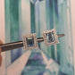 Custom 14K White Gold Natural Aquamarine & Diamond 46CTW Necklace Earring Suite - Devine & Co.