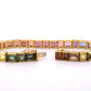 Custom Handmade Natural Rainbow Sapphire 18K Yellow Gold GIA No Heat Bracelet