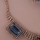 Custom 14K White Gold Natural Aquamarine & Diamond 46CTW Necklace Earring Suite - Devine & Co.