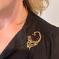 Custom 18K Yellow Gold Diamond Vine 1.00 ctw Natural Diamonds 15.89g Brooch