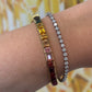 Custom Handmade Natural Rainbow Sapphire 18K Yellow Gold GIA No Heat Bracelet